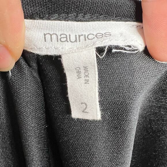 MAURICES All Over Lace Tank Blouse Sleeveless High Neck Pullover Black Size 2 - Picture 5 of 7